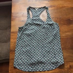 Joie Elephant print 100% silk racerback tank
